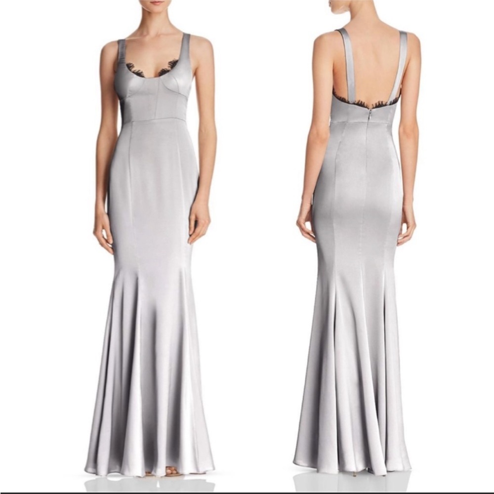 NWT Fame and Partners Ara Silver Maxi Dress